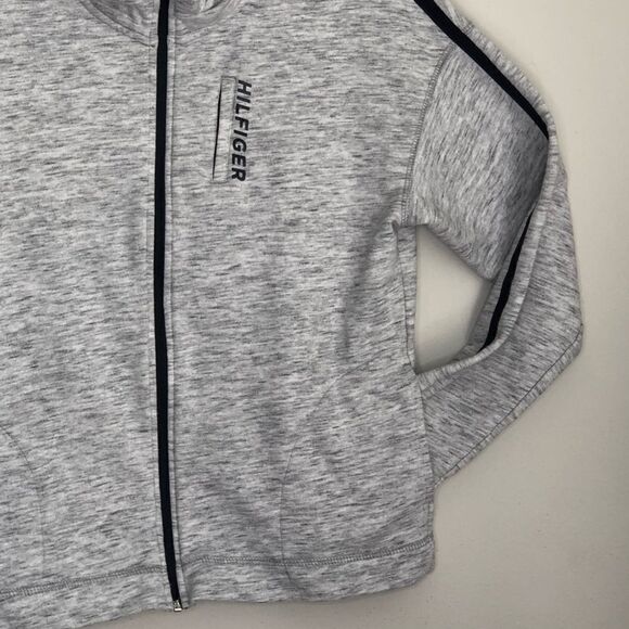 2/$30 TOMMY HILFIGER LIGHT GRAY Zip Up Knit Jacket - Picture 7 of 7
